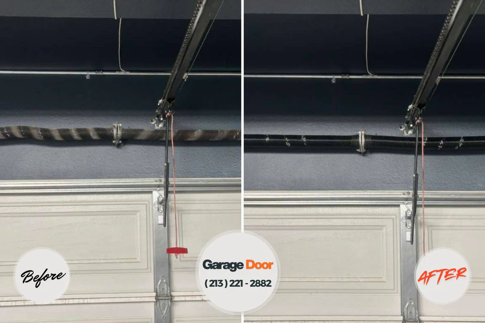Before and after: garage door repair Grand Island, NE